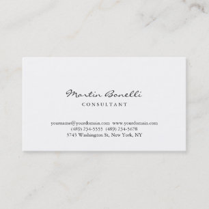 Modern Simple Script Consultant Business Card Visitenkarte