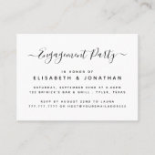 Modern Simple Script-Engagement Party Ticket (Vorderseite)