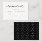 Modern Simple Script-Engagement Party Ticket (Vorne/Hinten)