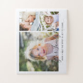 Modern Simple Script Family Photo Collage Puzzle (Vertikal)