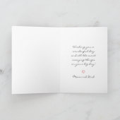 Modern Simple Script Foto Birthday Gruß Karte (Innenseite)