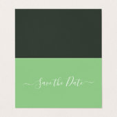 Modern Simple Script Foto Save the Date Card Visitenkarten (Außenseite Aufgefaltet)