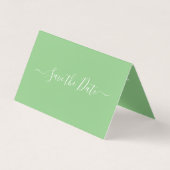 Modern Simple Script Foto Save the Date Card Visitenkarten (Vorderseite)