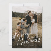 Modern Simple Script Frohe Weihnachten 2 Foto (Vorderseite)