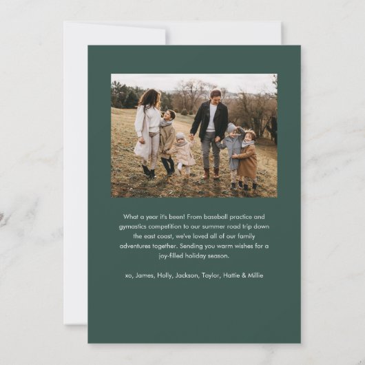 Modern Simple Script Frohe Weihnachten 2 Foto (Rückseite)