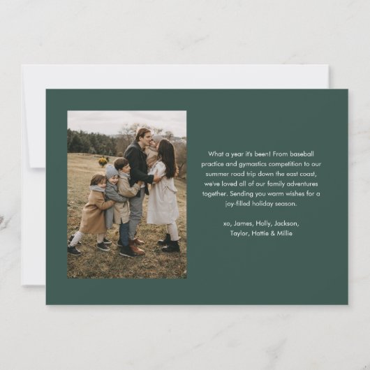 Modern Simple Script Frohe Weihnachten 2 Foto (Rückseite)