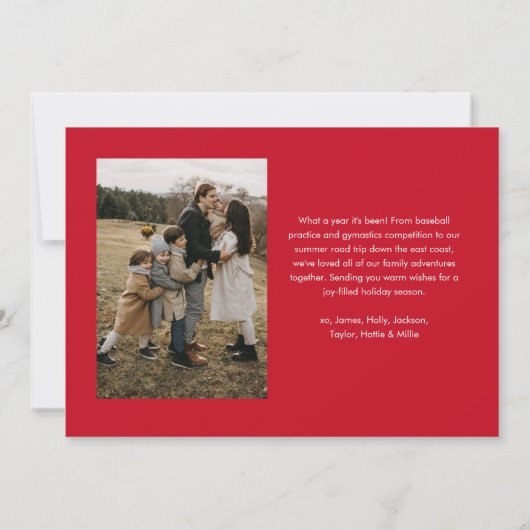 Modern Simple Script Frohe Weihnachten 2 Foto (Rückseite)