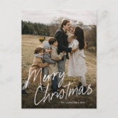 Modern Simple Script Frohe Weihnachten Foto (Vorderseite)