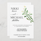 Modern Simple Script Minimalistisch Boho Wedding Einladung (Vorne/Hinten)