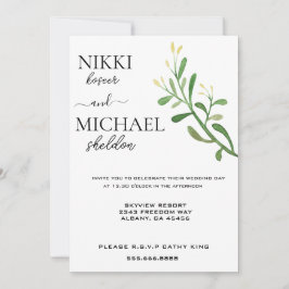 Modern Simple Script Minimalistisch Boho Wedding Einladung