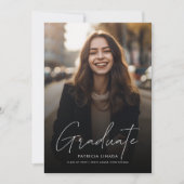 Modern Simple Script Overlay Foto 2023 Abschluss Ankündigung (Vorderseite)