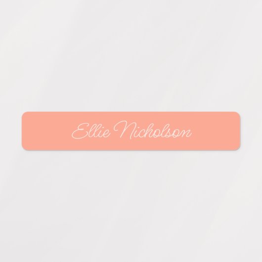 Modern Simple Script Pink Girl Waterproof Name Etiketten (Design 1)