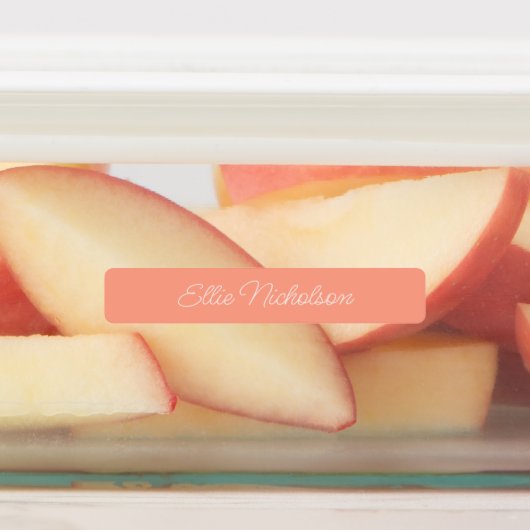 Modern Simple Script Pink Girl Waterproof Name Etiketten (Befestigt)