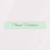 Modern Simple Script Pink Girl Waterproof Name Etiketten (Design 2)