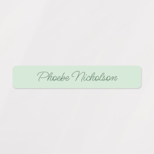 Modern Simple Script Pink Girl Waterproof Name Etiketten (Design 2)