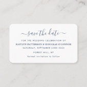 Modern Simple Script Save the Date Card Visitenkarte (Vorderseite)