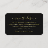 Modern Simple Script Save the Date Card Visitenkarte (Vorderseite)
