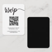 Modern Simple Script UAWG QR Code Wedding Website Begleitkarte (Vorne/Hinten)
