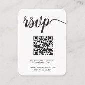 Modern Simple Script UAWG QR Code Wedding Website Begleitkarte (Vorderseite)