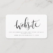 Modern Simple Script Wedding Website Einfügen Kart Platzkarte (Vorderseite)