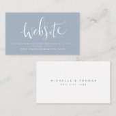 Modern Simple Script Wedding Website Einfügen Kart Platzkarte (Vorne/Hinten)