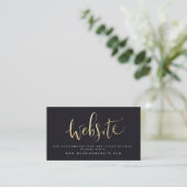 Modern Simple Script Wedding Website Einfügen Kart Platzkarte (Stehend Vorderseite)