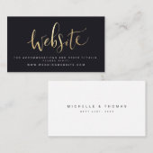 Modern Simple Script Wedding Website Einfügen Kart Platzkarte (Vorne/Hinten)