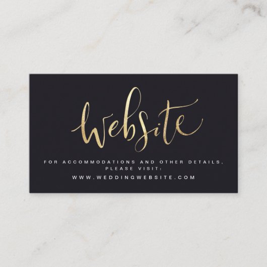 Modern Simple Script Wedding Website Einfügen Kart Platzkarte (Vorderseite)