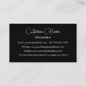 Modern Simple Shine Rainbow Balloons schwarz und w Visitenkarte (Rückseite)