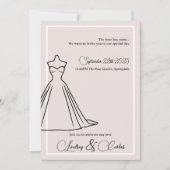 Modern Simple Silhouette Minimalist Einladung (Vorderseite)