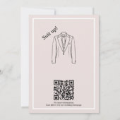 Modern Simple Silhouette Minimalist Einladung (Rückseite)