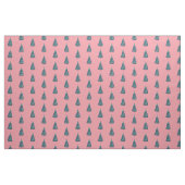 Modern Simple Snowy Green Christmas Trees Pink Stoff (Fat Quarter (45,7 x 55,9 cm))