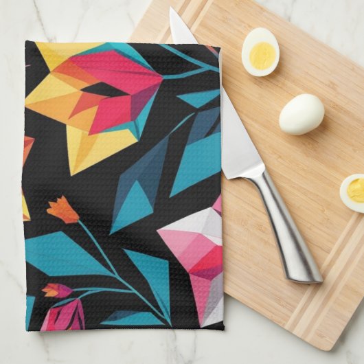 modern Simple Star geometric colorful pattern Geschirrtuch (Viertel Falte)