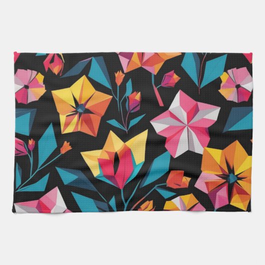 modern Simple Star geometric colorful pattern Geschirrtuch (Horizontal)