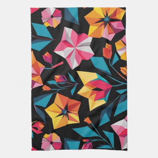 modern Simple Star geometric colorful pattern Geschirrtuch (Vertikal)