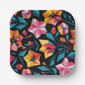 modern Simple Star geometric colorful pattern Pappteller (Vorderseite)