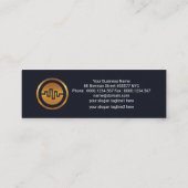 Modern Simple Stylish Gold Wave Forex Trader Mini Visitenkarte (Rückseite)