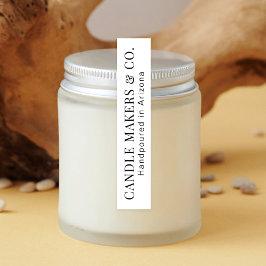 Modern Simple Tamper Proof Thin Candle Jar Label Etiketten