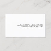 Modern Simple Template Elegant Professional Visitenkarte (Rückseite)