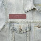 Modern Simple Template Elegant Rose Gold Namensschild (Beispiel)