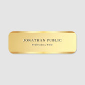 Modern Simple Template Glamour Gold Business Namensschild (Vorderseite)