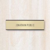 Modern Simple Template Imitate Gold Zuhause Türschild (Vorderseite )