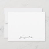 Modern Simple Template Script Name Typografie Mitteilungskarte (Rückseite)