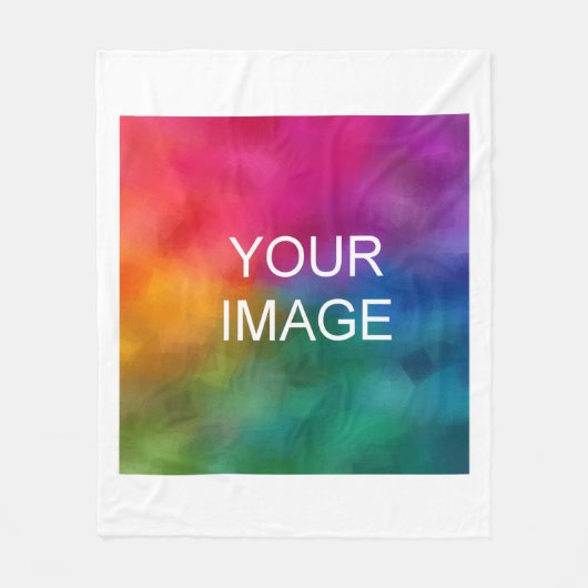 Modern Simple Template Upload Image Foto oder Logo Fleecedecke (Vorderseite)