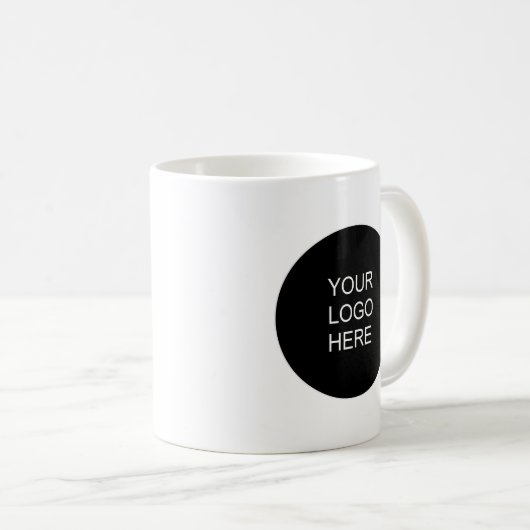 Modern Simple Template Upload Your Business Logo Kaffeetasse (VorderseiteRechts)
