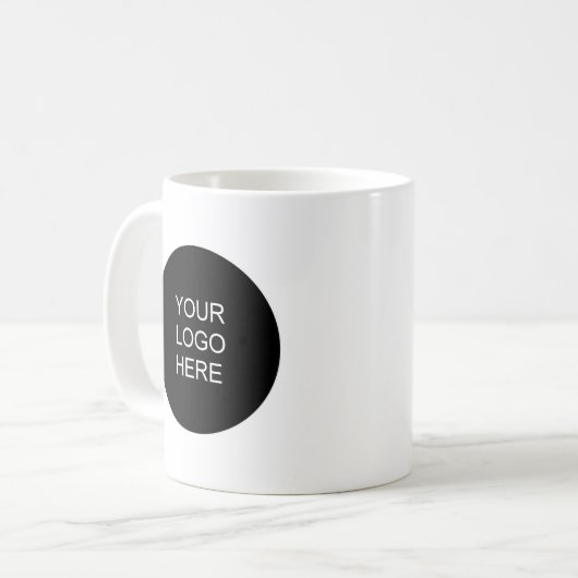 Modern Simple Template Upload Your Business Logo Kaffeetasse (Vorderseite Links)