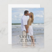Modern Simple Text Overlay Budget Save the Date (Vorne/Hinten)