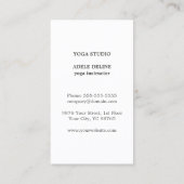 Modern Simple Texture Black Yellow Yoga Instructor Visitenkarte (Rückseite)