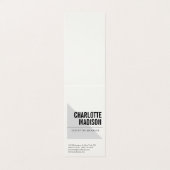 Modern Simple Trendy Minimalist Plain Cream Visitenkarten (Außenseite Aufgefaltet)