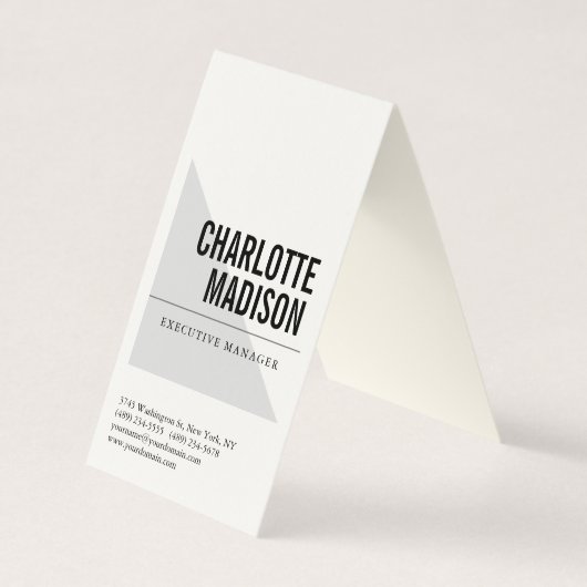 Modern Simple Trendy Minimalist Plain Cream Visitenkarten (Vorderseite)